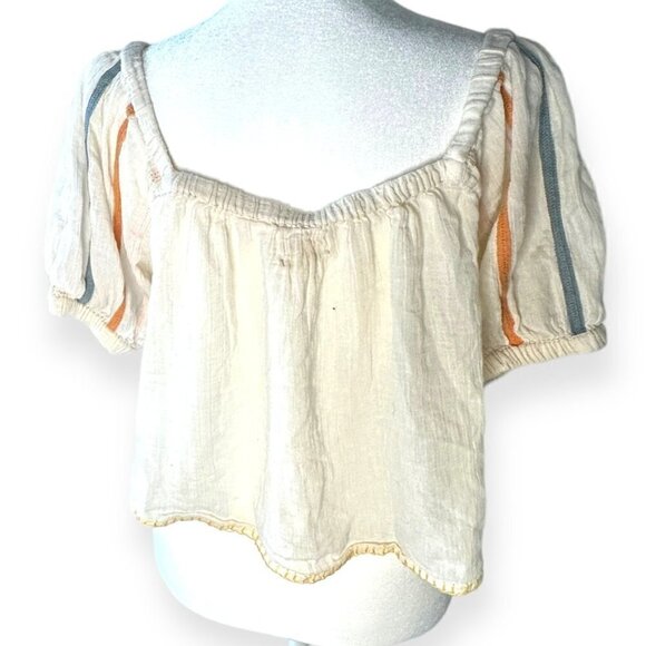 Urban Outfitters -  Embroidered Balloon Sleeve Blouse - Picture 1 of 3